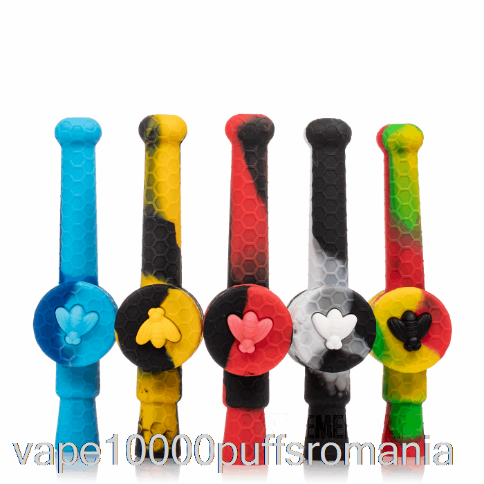 Vape Romania Stratus Reclaimer Honey Dipper Silicon Dab Paie Negru / Uv Slime (negru / Uv Verde)